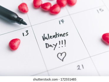 Valentines day written whiteboard