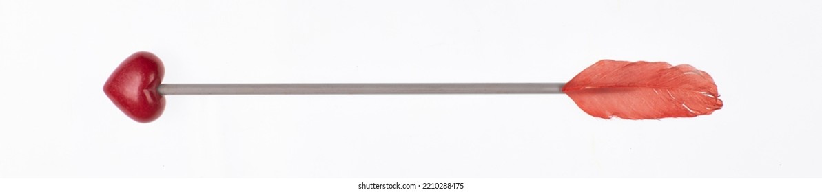 Valentine's day,Cupid's arrow isolated on white background