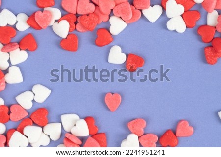 Valentine's Hearts Abstract Purple and blue background. Valentine's Day