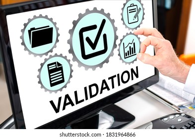 Validation Concept Shown On A Computer Screen