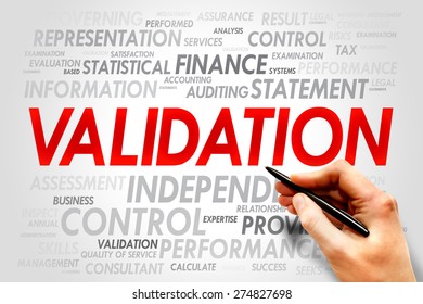 VALIDATION Word Cloud, Business Concept