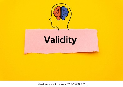 Validity.The Word Is Written On A Slip Of Colored Paper. Psychological Terms, Psychologic Words, Spiritual Terminology. Psychiatric Research. Mental Health Buzzwords.