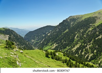 Vall De Nuria In The Catalan Pyrenees, Spain