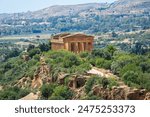 The Valle dei Templi, or Valley of the Temples, is an archaeological site in Agrigento, Sicily Italy