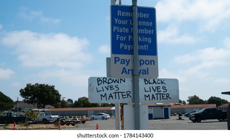 Vallejo, CA/ USA- July 26, 2020: Brown Lives/ Black Matter Sign