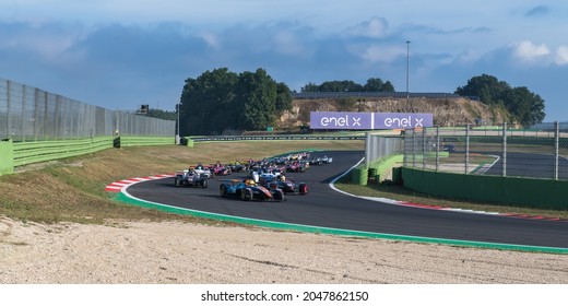 Vallelunga, Italy September 19th 2021 Aci Racing Weekend. Race Cars Group Action On Asphalt Track Circuit