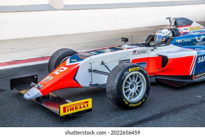 Vallelunga June 27 2021, Aci Racing Weekend. Formula Car Standing In Asphalt Circuit Pit Lane