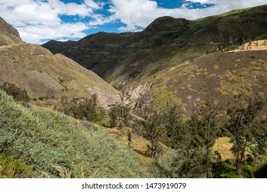 Valley in the Andes as seen from the Tren Crucero as it approaches the Devil's Nose. 