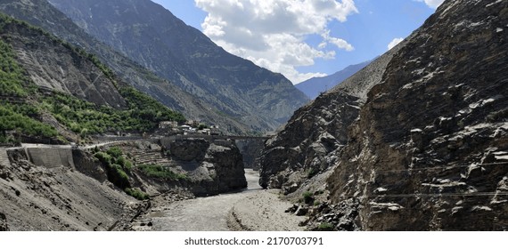 Valley Between Lush Green Hills.