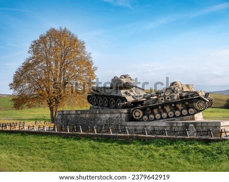 Valley of death. In this space, there is a tank technique depicting tank battles during the 2nd World War at the time of the Carpathian-Duklian operation in Slovakia.