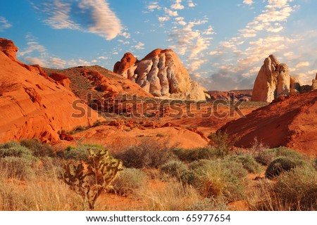 Valley of Fire State Park near sunset.