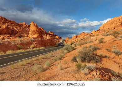 Valley of Fire State Park at sunset, Nevada, United States - Shutterstock ID 1296210325