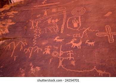 The Valley Of Fire Writing On Atlatl Rock