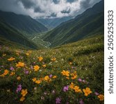 The Valley of Flowers, located in Uttarakhand, India, is a stunning national park renowned for its breathtaking meadows of alpine flowers. Nestled in the Western Himalayas.