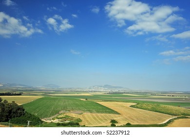 Valley Of Jezreel From Mt. Carmel Where Elijah Fought The Baal Priests, Site Of Battle Of Armageddon