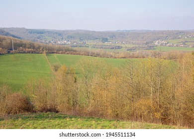 Valley Landscape In The Condroz At Warnant, Near Namur