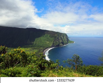 WaipiÊ»o Valley Lookout View During The Day.  Located On The Northern Hamakua Coast, The Sacred Waipio Valley Was The Boyhood Home Of King Kamehameha I, And An Important Center For Political.