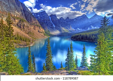 Valley Of The Ten Peaks And Moraine Lake, Banff, Canadian Rockies