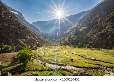 Valley in the town of Tupe in Peru. - Shutterstock ID 1509254432