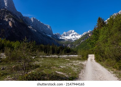 Valley Of Trenta - Trail To Zapotoski Waterfalls Julian Alps Slovenia.