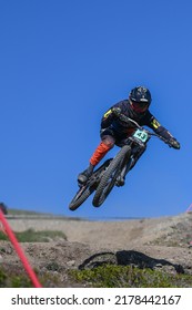 Vallnord, Andorra . July 14 2022 . UCI Mountain Bike World Cup 2022 - DAY 1, CASTELLANOS LIBERAL Daniel SPA In Action During The Men S Downhill Training Of The UCI Mountain Bike World Cup