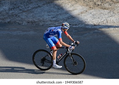 Vallter 2000, Spain - Mar 24 2021:  Attila Valter In The Last Kilometre Of The Climb To Vallter 2000 During The Third Stage Of The Tour Of Catalonia 2021