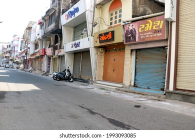 VALSAD, INDIA - Apr 03, 2020: Country - India, City- Valsad, Date- 03 04 2020 Traditional Indian Wedding Stage At Open Part Plot