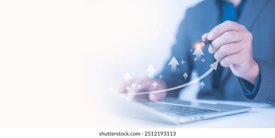Value added concept Develop products to be effective for the success of the company Increase your sales and marketing advantage to attract customers' attention. and drive sales with the future in mind