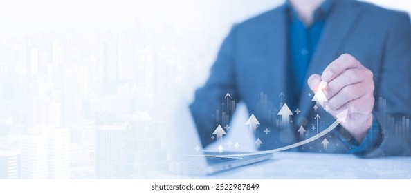 Value added concept Develop products to be effective for the success of the company Increase your sales and marketing advantage to attract customers' attention. and drive sales with the future in mind