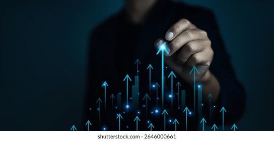 Value added concept Develop products to be effective for the success of the company Increase your sales and marketing advantage to attract customers' attention. and drive sales with the future in mind