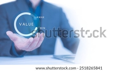 Value added concept Develop products to be effective for the success of the company Increase your sales and marketing advantage to attract customers' attention. and drive sales with the future in mind