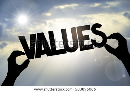 Values concept, hands