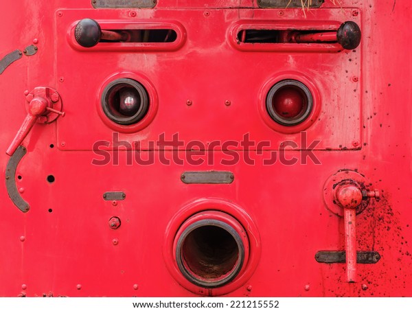 Valve control\
of fire truck look like human\
face