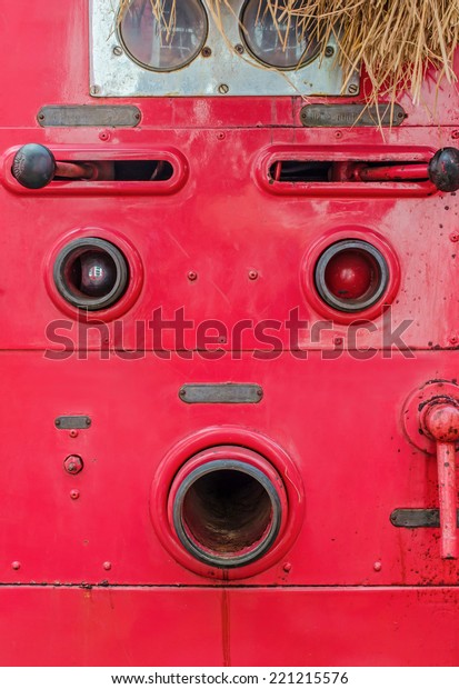 Valve control
of fire truck look like human
face