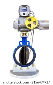 Valve explosion-proof multi-turn actuator for the oil and gas industry isolated white background