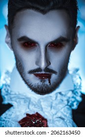 Vampires Close Portrait Horrifying Male Vampire Stock Photo 2062163450 ...