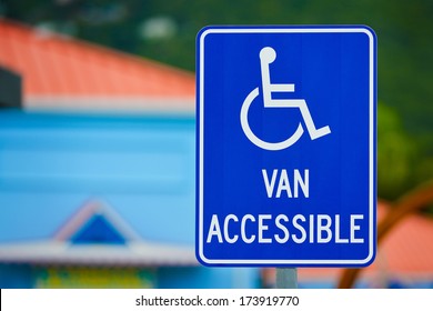 Van Accessible Sign For Handicapped Person