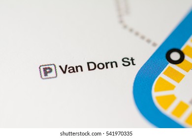 Van Dorn St Station. Washington DC Metro Map.