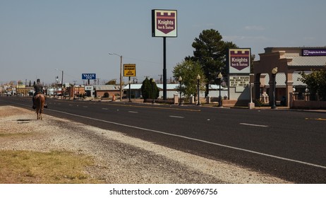 Van Horn, Texas, USA 21-01-21 Main Street In Van Horn