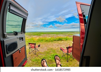 Van Life At Badlands National Park, South Dakota.