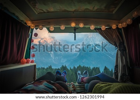 Van Life in Mountains Dolomiti di Brenta, Italy
