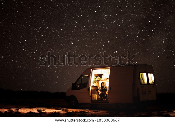 Van Life: Sleeping under the stars in a
camper van on working holiday visa in
Australia