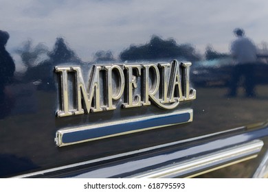 Van Nuys, USA - April 9, 2017: Chrysler Imperial Emblem On Display During The Spring Fling 31 At The Woodley Park.