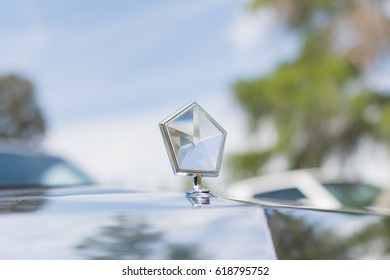 Van Nuys, USA - April 9, 2017: Chrysler Imperial Ornament On Display During The Spring Fling 31 At The Woodley Park.