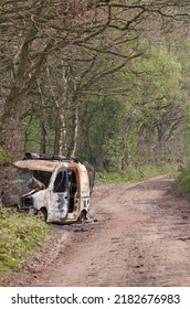 Van Stolen And Burnt Out, Left In Field Gateway.