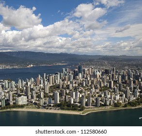 Vancouver Aerial- Downtown, West End and Coast Mountains