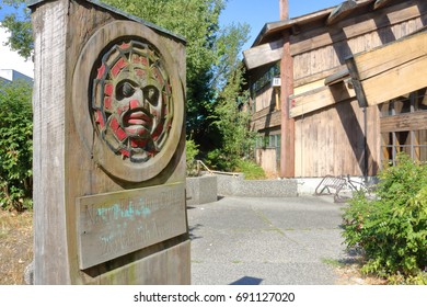 VANCOUVER - August 6,2017: The Native Education College, Seen In Vancouver, BC On August 6, 2017, Helps Indigenous People With Careers In Health Care, Counselling, Tourism, And Administration 