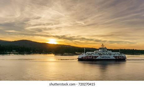 VANCOUVER, BC - August 20, 2017: BC ferry between Vancouver and Victoria, Vancouver Island Canada