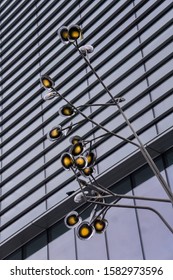 Vancouver, BC / Canada - Dec 8, 2019 : 16.480 Light Trees At The Fairmont Pacific Rim