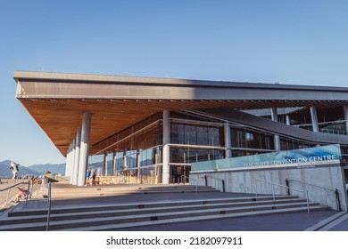 Vancouver BC Canada July 2022; Vancouver Convention Centre In Downtown Coar Harbour Business District.